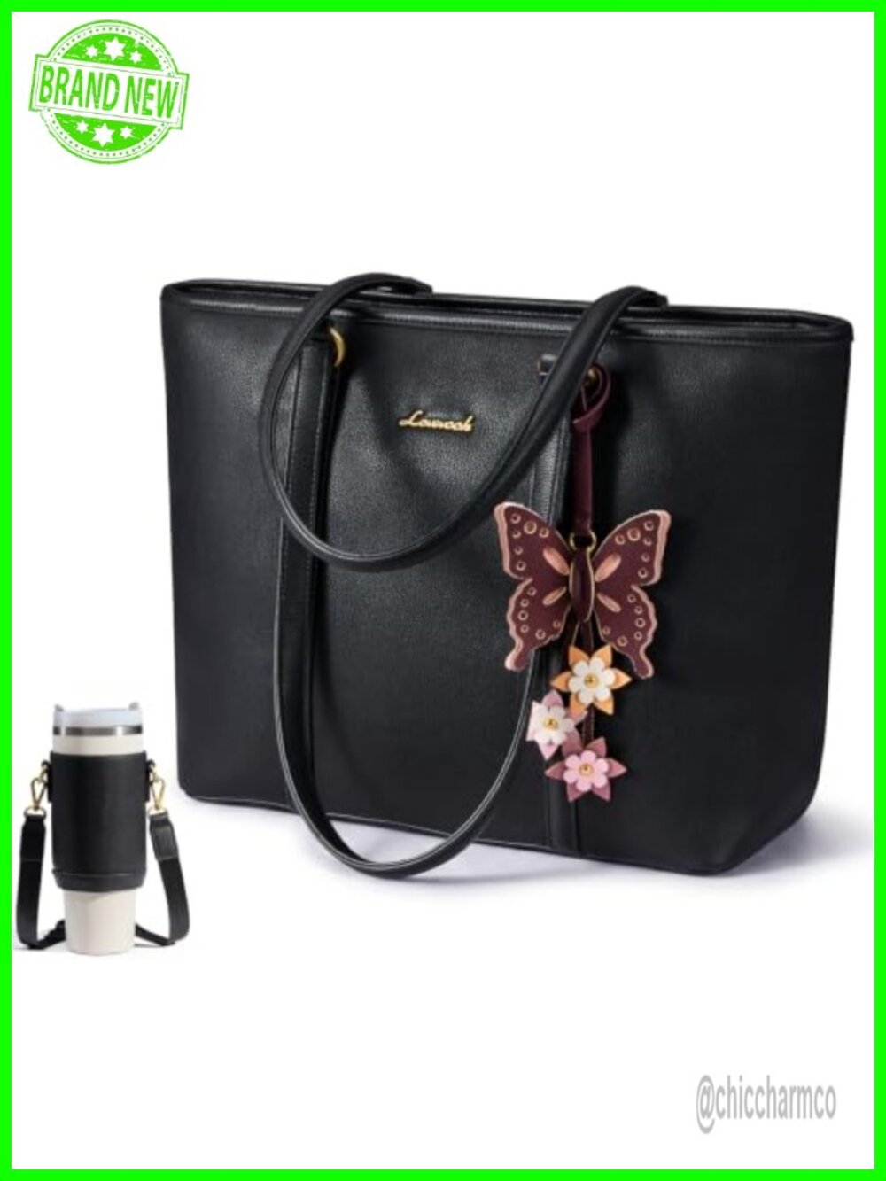 Vegan Leather Tote Bag Satchel Handbag Shoulder Bag